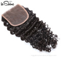Without Chemical Process Raw Brazilian Virgin Hair Bundles With Full Lace Deep Wave Closure
